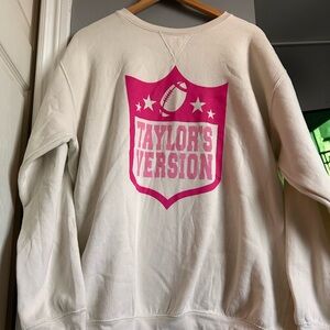 Lock the Label Taylor’s Version Football Cream Sweatshirt